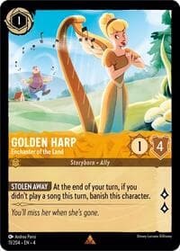 Golden Harp - Enchanter of the Land - Ursula's Return - Disney Lorcana card
