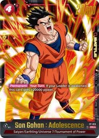 Son Gohan : Adolescence - FP-013 (Gold) - Fusion World Promotion Cards and Packs - Dragon Ball Super: Fusion World card