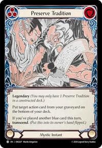 Preserve Tradition - Blitz Deck: Part the Mistveil - Enigma - Flesh and Blood TCG card
