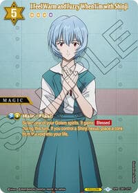 I Feel Warm and Fuzzy When I'm with Shinji (SPR) - Collaboration Booster 01: Halo of Awakening - Battle Spirits Saga card