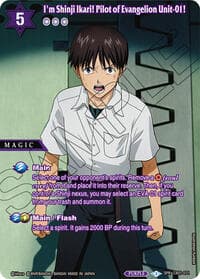 I'm Shinji Ikari! Pilot of Evangelion Unit-01! (SPR) - Collaboration Booster 01: Halo of Awakening - Battle Spirits Saga card