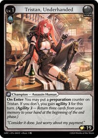 Tristan, Underhanded - Mercurial Heart - Grand Archive TCG card