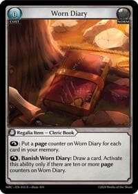 Worn Diary - Mercurial Heart - Grand Archive TCG card