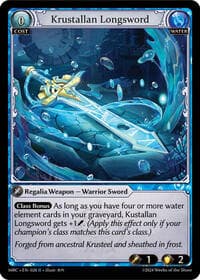 Krustallan Longsword - Mercurial Heart - Grand Archive TCG card