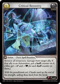 Critical Recovery - Mercurial Heart - Grand Archive TCG card