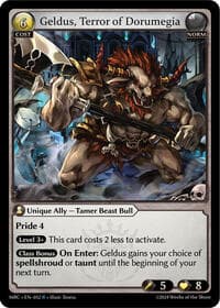 Geldus, Terror of Dorumegia - Mercurial Heart - Grand Archive TCG card