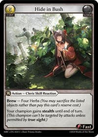 Hide in Bush - Mercurial Heart - Grand Archive TCG card