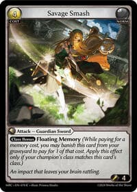 Savage Smash - Mercurial Heart - Grand Archive TCG card