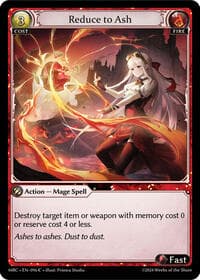 Reduce to Ash - Mercurial Heart - Grand Archive TCG card