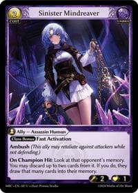 Sinister Mindreaver - Mercurial Heart - Grand Archive TCG card