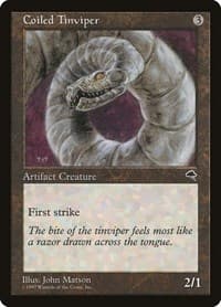 Coiled Tinviper - Tempest - Magic: The Gathering card