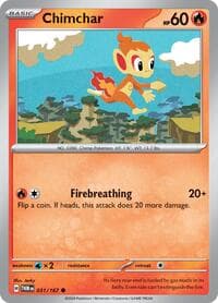 Chimchar - SV06: Twilight Masquerade - Pokemon card