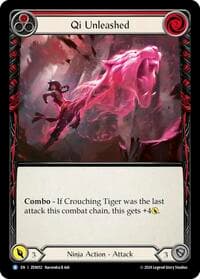 Qi Unleashed (Red) - Blitz Deck: Part the Mistveil - Zen - Flesh and Blood TCG card
