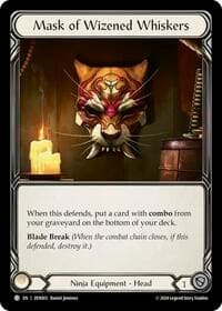 Mask of Wizened Whiskers - Blitz Deck: Part the Mistveil - Zen - Flesh and Blood TCG card