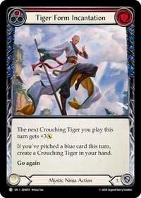 Tiger Form Incantation (Red) - Blitz Deck: Part the Mistveil - Zen - Flesh and Blood TCG card