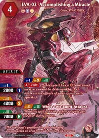 EVA-02 -Accomplishing a Miracle- (SPR) - Collaboration Booster 01: Halo of Awakening - Battle Spirits Saga card