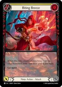 Biting Breeze (Yellow) - Blitz Deck: Part the Mistveil - Zen - Flesh and Blood TCG card