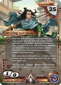 Cao Ling, Swift Warrior - Unrivaled - Alpha Clash card