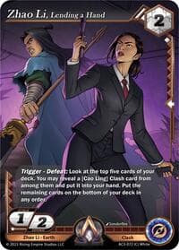 Zhao Li, Lending a Hand - Unrivaled - Alpha Clash card