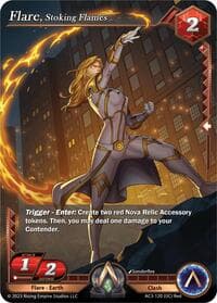 Flare, Stoking Flames - Unrivaled - Alpha Clash card