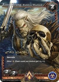 Lord Krung, Ruthless Warlord (Iconic Rare) - Unrivaled - Alpha Clash card