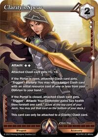 Clarity's Spear - Unrivaled - Alpha Clash card