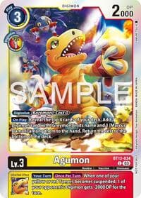 Agumon - BT12-034 (Official Tournament Vol.13 Winner Pack) - Across Time - Digimon Card Game card