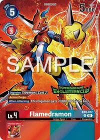 Flamedramon - BT8-012 (2024 Evolution Cup) - New Awakening - Digimon Card Game card