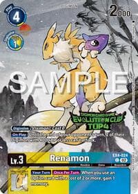 Renamon - EX4-024 (2024 Evolution Cup Top 4) - Alternative Being Booster - Digimon Card Game card