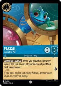 Pascal - Inquisitive Pet - Ursula's Return - Disney Lorcana card