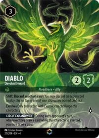 Diablo - Devoted Herald (Enchanted) - Ursula's Return - Disney Lorcana card