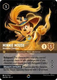 Minnie Mouse - Musketeer Champion (Enchanted) - Ursula's Return - Disney Lorcana card