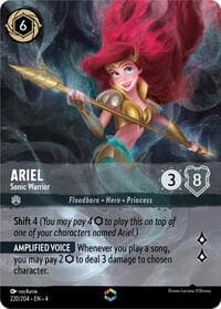 Ariel - Sonic Warrior (Enchanted) - Ursula's Return - Disney Lorcana card