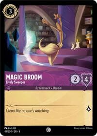 Magic Broom - Lively Sweeper - Ursula's Return - Disney Lorcana card