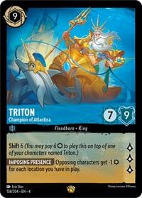 Triton - Champion of Atlantica - Ursula's Return - Disney Lorcana card