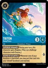 Triton - Young Prince - Ursula's Return - Disney Lorcana card