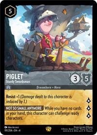 Piglet - Sturdy Swordsman - Ursula's Return - Disney Lorcana card