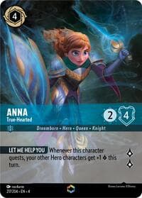 Anna - True-Hearted (Enchanted) - Ursula's Return - Disney Lorcana card