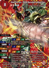 New EVA-02a -Three-Barreled Gatling Gun- (SAGA) - Collaboration Booster 01: Halo of Awakening - Battle Spirits Saga card
