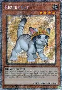 Rescue Cat (Alternate Art) (Platinum Secret Rare) - 25th Anniversary Rarity Collection II - YuGiOh card