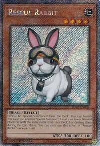 Rescue Rabbit (Platinum Secret Rare) - 25th Anniversary Rarity Collection II - YuGiOh card