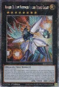 Number 38: Hope Harbinger Dragon Titanic Galaxy (Platinum Secret Rare) - 25th Anniversary Rarity Collection II - YuGiOh card