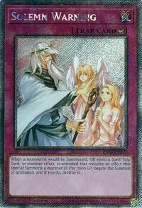Solemn Warning (Platinum Secret Rare) - 25th Anniversary Rarity Collection II - YuGiOh card