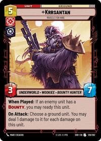 Krrsantan - Muscle for Hire - Shadows of the Galaxy - Star Wars: Unlimited card