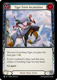 Tiger Form Incantation (Blue) - Part the Mistveil - Flesh and Blood TCG card