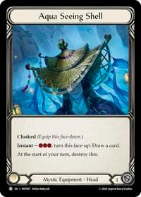 Aqua Seeing Shell - Part the Mistveil - Flesh and Blood TCG card