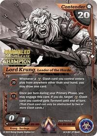 Lord Krung, Leader of the Horde (Pre-Release Champion) - Unrivaled - Alpha Clash card