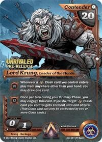Lord Krung, Leader of the Horde (Pre-Release) - Unrivaled - Alpha Clash card