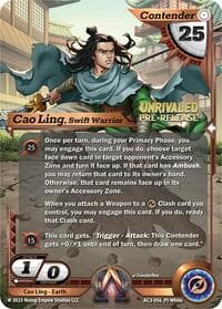 Cao Ling, Swift Warrior (Pre-Release) - Unrivaled - Alpha Clash card
