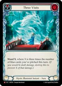 Three Visits - Part the Mistveil - Flesh and Blood TCG card